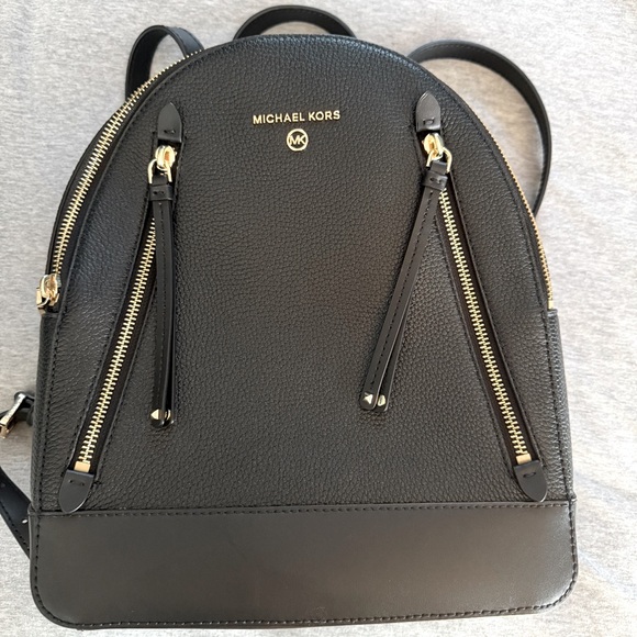 Michael Kors Brooklyn Black Leather Backpack NWT - Picture 1 of 4